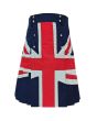 Premium UK Flag Kilt, Navy Blue color for Male