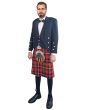 Prince Charlie Kilt Outfit With MacPherson Tartan Kilt, Black color for Male