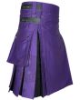 Two tone cotton utility kilt for men