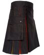 Rainbow Hybrid Kilt, Black color for Male