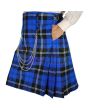 Ramsay Blue Modern Tartan Kilt With Two Slash Pockets