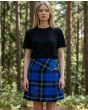 Ramsay Blue Modern Tartan Women Billi Kilt Mini Skirt - handmade tartan kilt