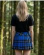 Ramsay Blue Modern Tartan Women Billi Kilt Mini Skirt - handmade tartan kilt