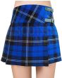 Ramsay Blue Modern Tartan Women Billi Kilt Mini Skirt - handmade tartan kilt