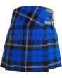 Ramsay Blue Modern Tartan Women Billi Kilt Mini Skirt - handmade tartan kilt