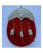 Red Leather Chrome Finish Full Dress Sporran