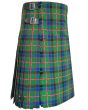Reid Green Tartan Kilt Buckle Side View – Genuine Leather Straps with Rust Free Buckles