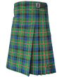 Reid Green Tartan Kilt Pleated Side Angle – Custom Scottish Clan Tartan Kilt