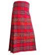 Royal Stewart Long Tartan Kilt, Red color for Male