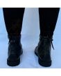 Real Leather Black Ghillie Brogues Half Long Kilt Boot