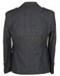 Scottish Black Argyll Kilt Jacket with Vest, Black color for Male