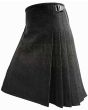 Scottish Dark Gray Wool Kilt, Gray color for Male