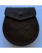 Dark Brown Leather Day Kilt Sporran