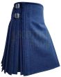 Scottish Navy Blue Wool Kilt for Men in USA by Scottish Kilt Tailor