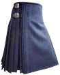 Scottish Premium Wool Kilt, Navy Blue color for Male