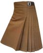 Solid Brown Tartan Kilt For Sale