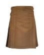 Solid Brown Tartan Kilt For Sale