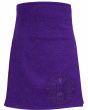 Solid Purple Wool Kilt front view featuring classic buttoned waist and elegant pleated styling