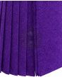 Solid Purple Wool Kilt close-up pleated view highlighting precise pleats and smooth wool craftsmanship