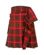 Traditional Bruce Modern Tartan Utility Kilt, Red color for Male