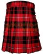 Traditional Cunningham Tartan Utility Kilt, Red color for Male