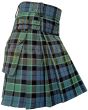 Traditional Graham Menteith Ancient Tartan Utility Kilt, Green color for Male