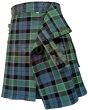Traditional Graham Menteith Ancient Tartan Utility Kilt, Green color for Male