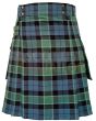 Traditional Graham Menteith Ancient Tartan Utility Kilt, Green color for Male