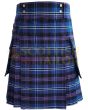 Traditional Heritage of Scotland Tartan Utility Kilt, Blue color for Male