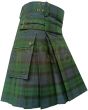 Traditional MacKay Modern Tartan Utility Kilt For Men, Green color for Male