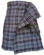 Traditional World Peace Tartan Utility Kilt, Sky Blue color for Male