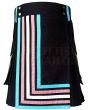 Trance Flag Kilt Utility Kilt, Black color for Male