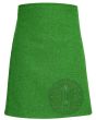 Vibrant Green Wool Kilt front view featuring classic buttoned waist and elegant pleated styling