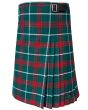 Welsh National Tartan Kilt Pleated Side Angle – Custom Celtic Inspired Tartan Kilt