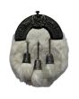 White Rabbit Fur Sporran Antique Thistle Cantle