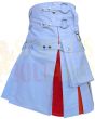 White Rainbow Hybrid Fashion Kilts For Men Scottish Handmade Kilt For Sale