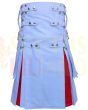 White Rainbow Hybrid Fashion Kilts For Men Scottish Handmade Kilt For Sale