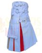 White Rainbow Hybrid Fashion Kilts For Men Scottish Handmade Kilt For Sale