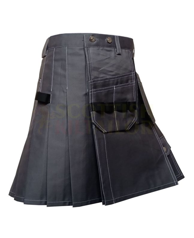 Grey Work wear Utility kilt for Working Men, Gray color for Male