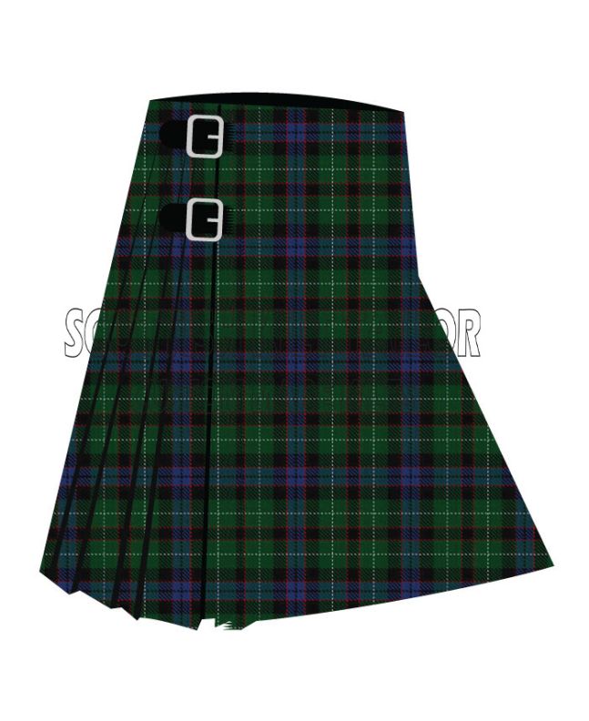 Abercrombie McKinlay Premium Tartan Kilt, Green color for Male