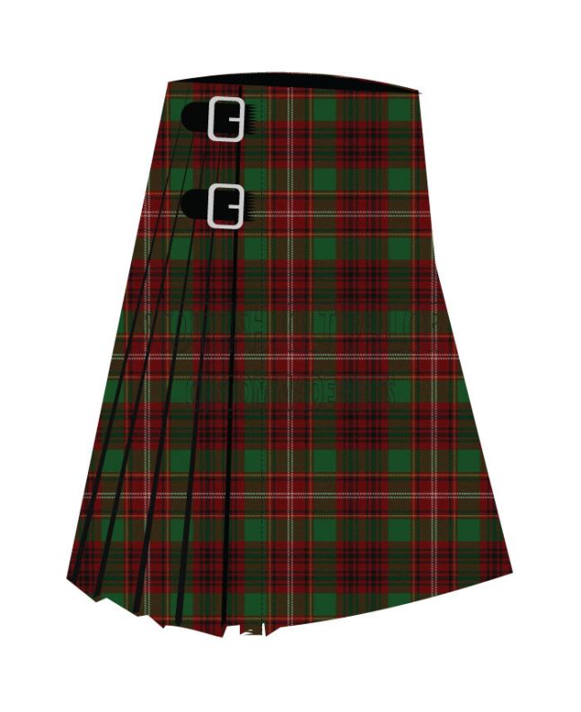 Ainslie Two Premium Tartan Kilt, Red color for Male