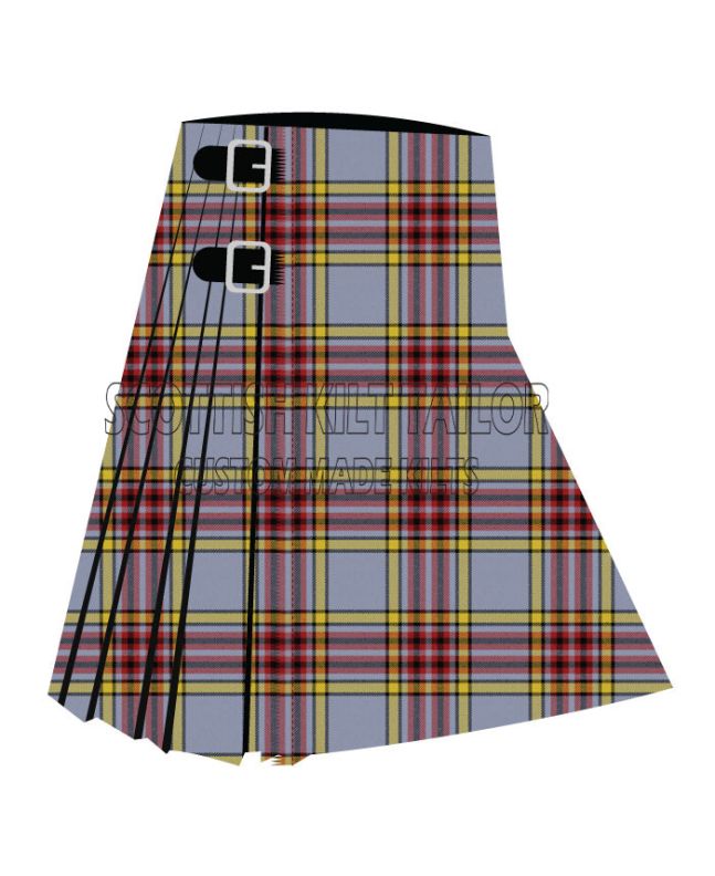 Anthony Ecru Plaid Premium Tartan Kilt, Gray color for Male