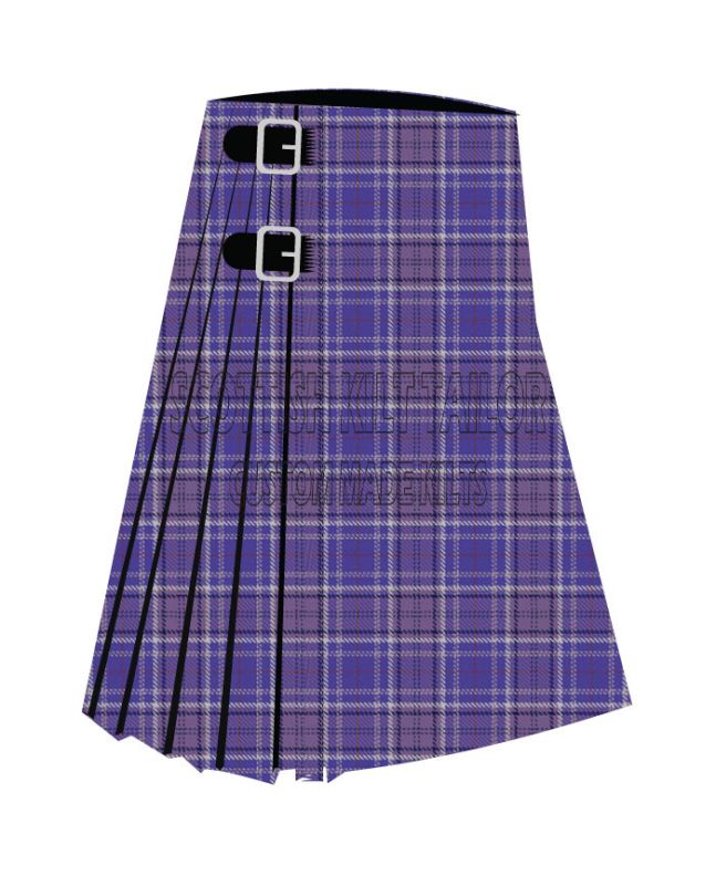 Arakawa Premium Tartan Kilt, Purple color for Male