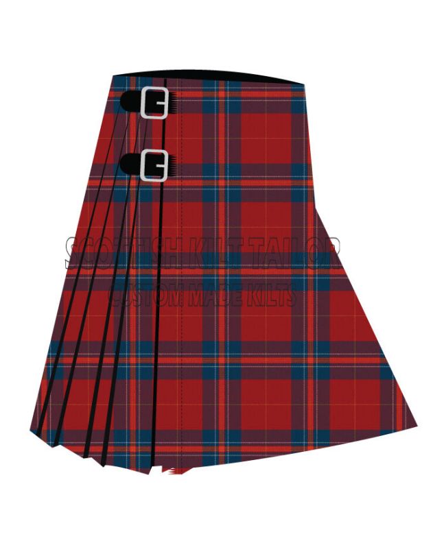 Arbroath Smokie Premium Tartan Kilt, Red color for Male