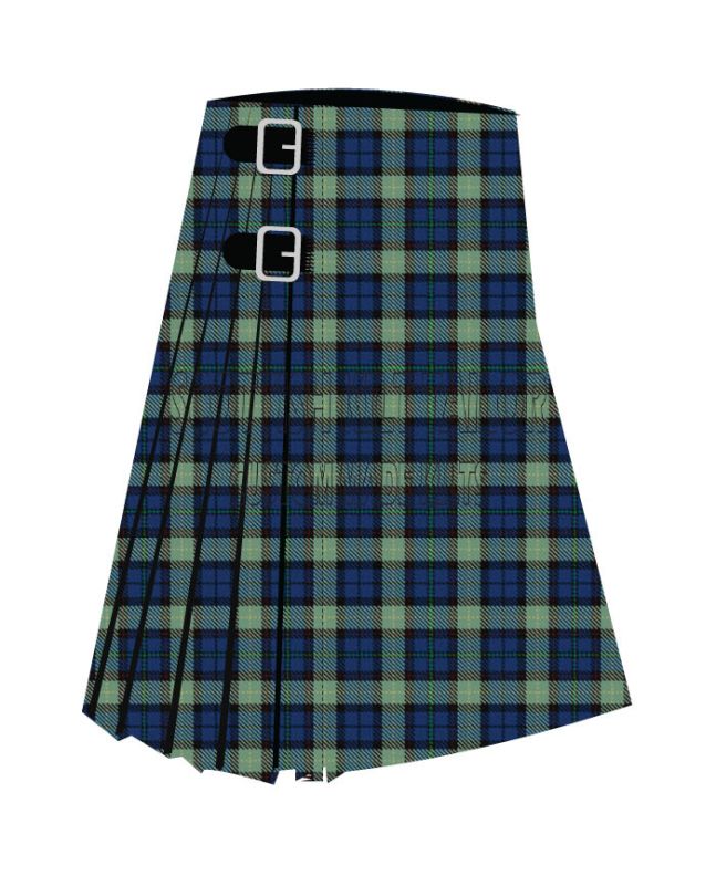Auchinachie Premium Tartan Kilt, Green color for Male