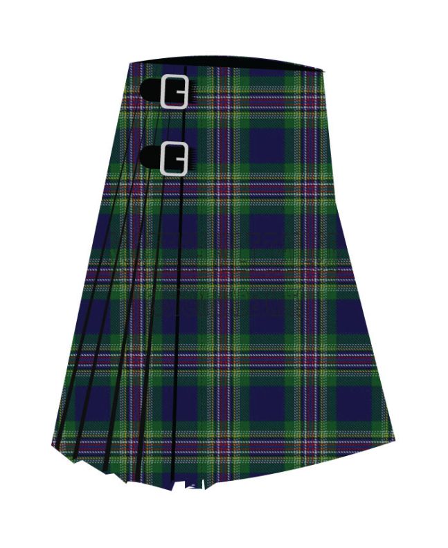Australian National Premium Tartan Kilt, Blue color for Male