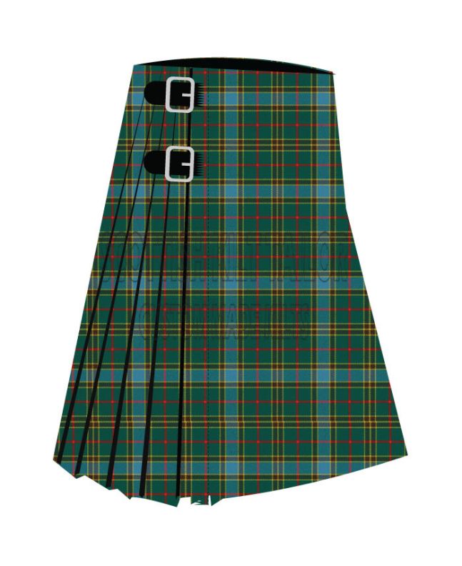 Balfour Hunting Premium Tartan Kilt, Green color for Male