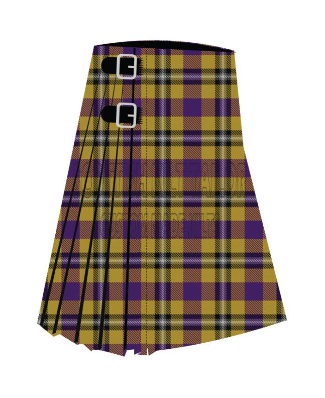 Ballater Victoria Week Premium Tartan Kilt, Brown color for Male
