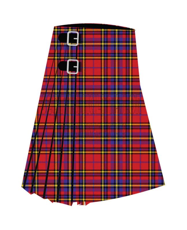 Bates Dayton Premium Tartan Kilt, Red color for Male