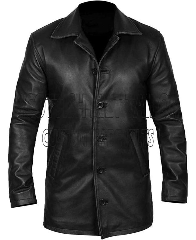 Black Leather Coat For Men